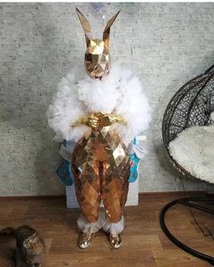 Costumi Cosplay Personalizzati di Alta Qualità a Specchio Dorato da <span class=keywords><strong>Coniglio</strong></span> per Uomo e Donna in Acrilico per Performance Teatrali Spettacoli e Feste di Halloween - Product Image 5
