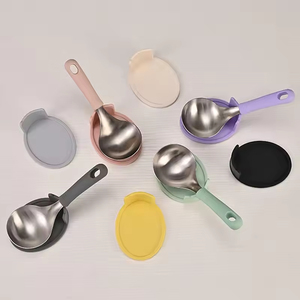304 Stainless Steel Non-Stick 2-Piece Kitchen Utensil Set with Comfort <b>Silicone</b> Handles Heat-Resistant Sustainable & Food Safe - Product Image 4
