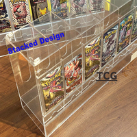 Présentoir en acrylique empilable TCG à 6 emplacements pour boosters, idéal pour les boosters Pokémon 151, avec protection UV