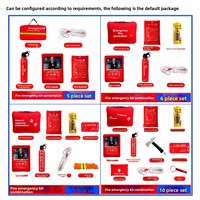 Kit de Secours d'Urgence Incendie pour la Maison et les Hôtels - Ensemble de Lutte Contre l'Incendie 4 Pièces Personnalisable par le Fabricant
