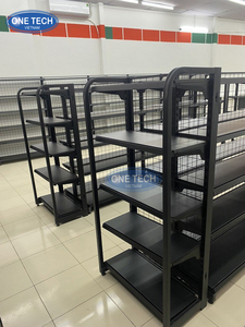 Étagère gondole à 5 niveaux en treillis métallique Vietnam One Tech Gondola Iron Supermarket Rack Fixed Back Grid Shelf - Product Image 4