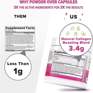 ผงคอลลาเจนเปปไทด์วีแกนแบบผลิตภายใต้แบรนด์ส่วนตัว ผงคอลลาเจนจากพืช อาหารเสริมคอลลาเจนจากพืชสำหรับผมและผิว - Product Image 5