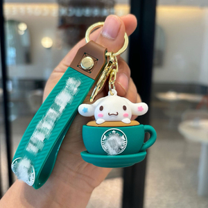 พวงกุญแจพลาสติก PVC 3 มิติ ลายการ์ตูนน่ารัก รูปถ้วยกาแฟ เหมาะสำหรับห้อยกระเป๋าหนังสือ ของขวัญสำหรับคู่รัก หรือกุญแจรถ - Product Image 6