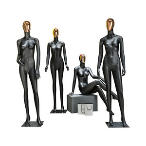 Vêtements de luxe en fibre de verre femmes Mannequins assis support fibre de verre corps complet noir mat Mannequins femme pour vêtements - Product Image 1