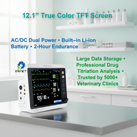 Système de surveillance vétérinaire EURVET Portable ECG NIBP SpO2, moniteur multiparamètres de fréquence cardiaque et de SpO2 pour animaux