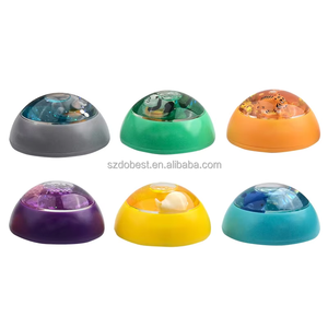 Aimants de réfrigérateur ronds personnalisés en acrylique, mignons, 3D, avec motifs de paillettes flottantes, aimants de réfrigérateur ronds colorés à mouvement liquide - Product Image 2