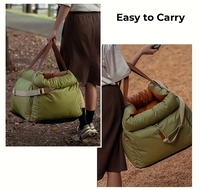 Coussin de voiture pour chien en cuir vert écologique de luxe, durable et confortable