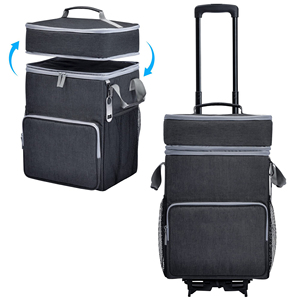 Sac à déjeuner isotherme avec roulettes, pliable, pour la plage, le camping, les voyages, grand sac isotherme roulant, étanche, sac isotherme souple - Product Image 1