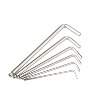 Clés Allen hexagonales en acier trempé sur mesure, forme en L, extrémités sphériques, galvanisées, 1,5 mm, 2 mm, 3 mm, 5 mm, 6 mm, 10 mm, 1/2 pouce