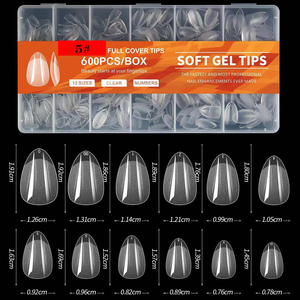 600pcs Semi Matte <b>Nail</b> Tips No Mark No Polishing Artificial <b>Nail</b> <b>Extensions</b> for Manicure Art - Product Image 6