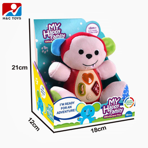 Phim Hoạt Hình Khỉ Mềm Động Vật Thú Nhồi Bông Đồ Chơi Sang Trọng Cho Trẻ Mới Biết Đi Giáo Dục Âm Nhạc Đèn Đồ Chơi - Product Image 3