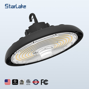 USA Stock usine personnalisation <span class=keywords><strong>200W</strong></span> <span class=keywords><strong>LED</strong></span> UFO haute baie lumière CCT et puissance réglable UFO haute baie lumières pour gymnases - Product Image 1