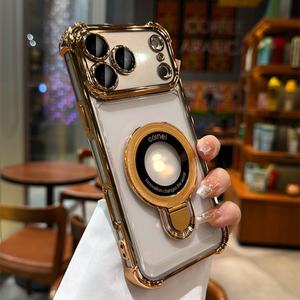 Funda de Silicona Transparente para iPhone 17 16 15 14 13 12 11 Pro Max, Soporte Magnético, Protector de Lente Integrado, Antigolpes con <span class=keywords><strong>Airbag</strong></span> - Product Image 3