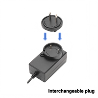 Chargeur mural AC/DC certifié UL CE 36W avec prises interchangeables 5-36V 0,01-4A, efficacité de niveau VI pour le marché mondial