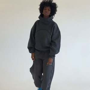 Sudadera con Capucha Yingling, Diseño Personalizado al por Mayor, Estilo Pullover, Color Sólido, Lavado Ácido, 430 g/m², Talla Grande, para Hombre - Product Image 5