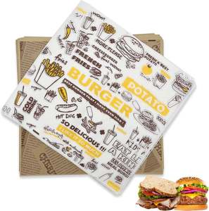 Papel Kraft Antigrasa Desechable de Grado Alimenticio con Logotipo Personalizado Impreso - Doble Cara para Panadería, Hamburguesas, Donas, Galletas, Pan - Product Image 6
