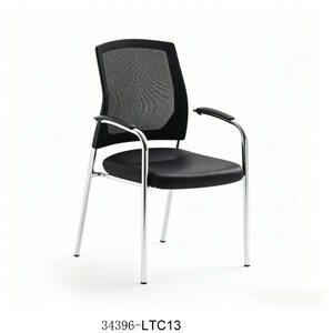 Modern <b>Mesh</b> Office Chair 34396-SWM03 Ergonomic Swivel Desk Chair with Fixed Armrests and <b>Plastic</b> Base - Product Image 5