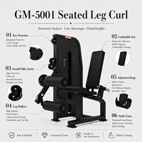 Machine à flexions de jambes assise commerciale TZ GM-5001, construction en acier durable, équipement d'entraînement de gym réglable à charges par broches