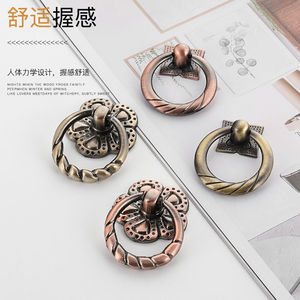 European Style <b>Drawer</b> Handle Cabinet Knob Ring <b>Pull</b> Solid Thickened Black <b>Gold</b> Silver Color - Product Image 4