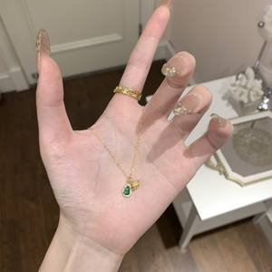 Collier en argent sterling S925 avec perle baroque boutonnée, pendentif étoile en diamant bleu Palaiba, chaîne rétro française pour clavicule, platine - Product Image 5