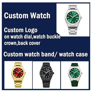 Custom Logo 42mm <b>Black</b> 5A Waterproof Luminous Minimalist Quartz <b>Watch</b> for <b>Men</b> Luxury Reloj De Hombre Steel <b>Watch</b> Band Supplier - Product Image 3