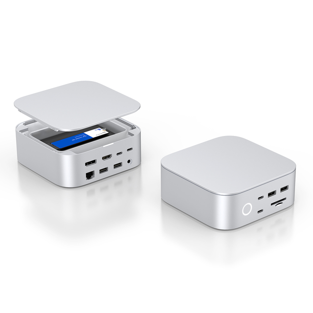80Gbps SSD Enclosure NVME M.2 Thunberbolt 5 Docking Station with Triple Display HDMI 8K60HZ 8K60