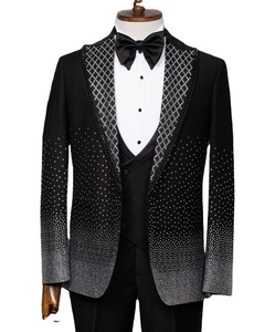 80% lana 20% viscosa para hombre esmoquin elegante traje ajustado para bodas fiestas eventos formales y ocasiones especiales - Product Image 1