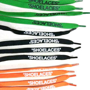 Fabbricazione Commercio All'ingrosso Sveglio di Modo di Disegno Il Proprio Premio multi colorato Poliestere Riciclare Piatto Elastico Lacci delle scarpe - Product Image 3