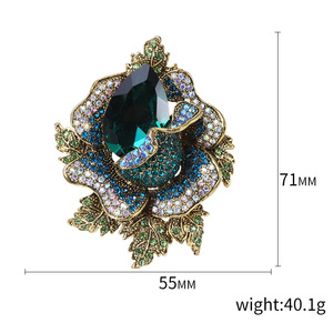 Accessoires pour femmes : <span class=keywords><strong>Broche</strong></span> simple, élégante et luxueuse, décoration colorée, <span class=keywords><strong>broche</strong></span> <span class=keywords><strong>CC</strong></span>, <span class=keywords><strong>broche</strong></span> fleur en cristal et strass, <span class=keywords><strong>broche</strong></span> de costume - Product Image 6
