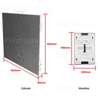 Écran LED modulaire à double usage intérieur/extérieur P6 P8 P10 en fonte, 480 x 320 millimètres, pour location