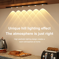 Applique murale LED ultra-mince de 60 cm avec détecteur de mouvement, design moderne pour armoires de cuisine et placards, nouvelle version