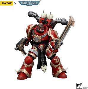 JOYTOY <span class=keywords><strong>Warhammer</strong></span> <span class=keywords><strong>40K</strong></span> World Eaters Khorne Berzerker 6 Figurine d'action à l'échelle 1/18 (4,96 pouces) Modèle de collection Mecha - Product Image 4