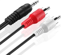 Câble audio stéréo de haute qualité à paire torsadée 3,5 mm 2RCA plaqué or avec blindage tressé et gaine en PVC pour voiture, ordinateur, lecteur DVD
