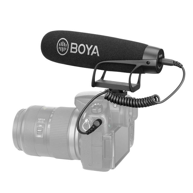 BOYA BY-BM2021Super-Cardioid Shotgun Video Recording Camera Microphone for DSLR Camera Camcorder PC IOS Android Smartphone