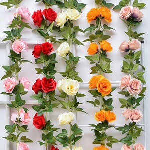 Guirlande de roses artificielles Jun Lei, 10 têtes, bouquet de fleurs en soie pour la décoration de la Saint-Valentin, vente directe d'usine - Product Image 2