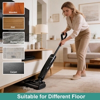 Aspirateur portable sans fil HEPA léger avec moteur sans balais, écran LED et fonction autonettoyante pour sols durs, humides et secs