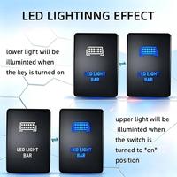 Interrupteur de phare antibrouillard 12V, interrupteur à bouton poussoir pour barre lumineuse LED, pour Toyot