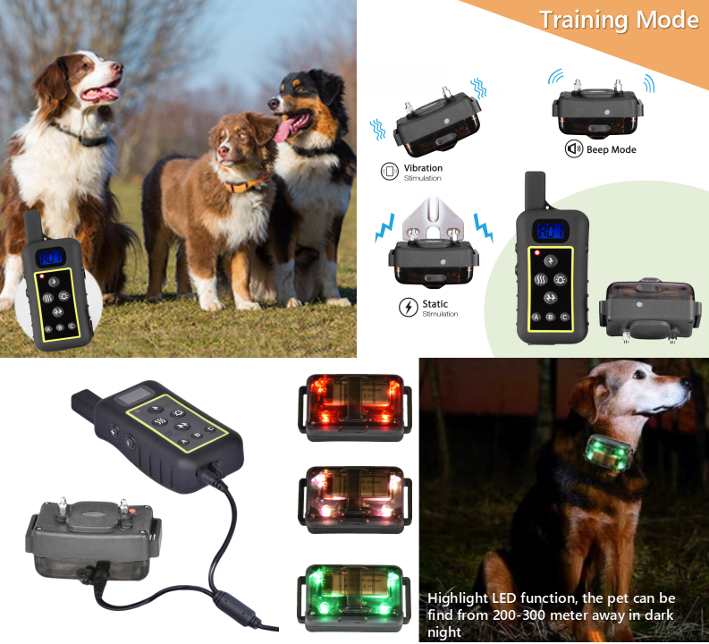 2400 M Pet Dog Electric Training CollarsShock Vibration Dog