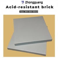 Carrelage résistant aux acides 300x300x30mm, brique céramique anti-corrosion haute résistance pour sols industriels et drainage