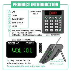 Sistema di Chiamata Wireless con Numeratore Automatico, 3 Tastierini e Schermo LED Verde per Uffici, Cliniche, Banche e Ristoranti - Product Image 5