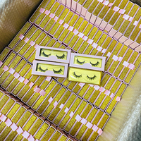 Produits les plus vendus cils naturels de marque propre, cils de vison 3D duveteux, logo personnalisé, boîte d'emballage de faux cils