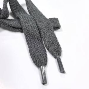 Cordones Planos de Algodón 100% Gris de Color Sólido para Gorros y Suéteres, Personalizables, Venta Directa de Fábrica - Product Image 1