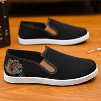 Chaussures décontractées pour hommes, style ancien de Pékin, respirantes, durables, à enfiler, imprimées, polyvalentes, à semelle souple, pour la marche en extérieur