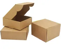 Boîte de courrier pliante en papier kraft brun, recyclable, écologique, logo personnalisé, boîtes d'expédition