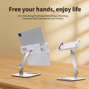 Cao cấp 360 độ xoay có thể điều chỉnh máy tính để bàn kim loại điện thoại Tablet Đứng xách tay cho điện thoại di động điện thoại thông minh sử dụng trên bàn hoặc bảng Top - Product Image 3