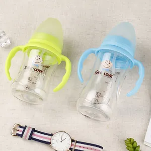 高品质双酚a免费180毫升240毫升耐用定制标志玻璃婴儿奶瓶