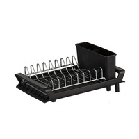 Égouttoir à vaisselle moderne sur pied pliable en fil PP pour cuisine, avec panier de rangement pour assiettes et bols