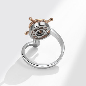 Anillo Giratorio con Piedras Preciosas, Sin Deslustre, Ecológico, Chapado en Oro sobre Cobre, con Diseño de Brújula, Joyería Masculina para Compromiso, Venta al por Mayor, Personalizado - Product Image 5