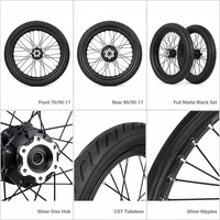 Pour Surron Light Bee, jeu de roues Supermoto en aluminium de 17 pouces, série 7, pneu route 70/90-17 90/80-17, pièces CNC pour moto électrique, dirt bike, ebike