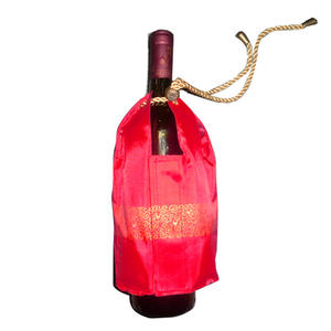 กระเป๋าเก็บความเย็นไวน์รูปทรงเจดีย์ ผ้าโพลีเอสเตอร์แบบมีเชือกผูก สำหรับไวน์แดง ขายดีข้ามประเทศ - Product Image 4